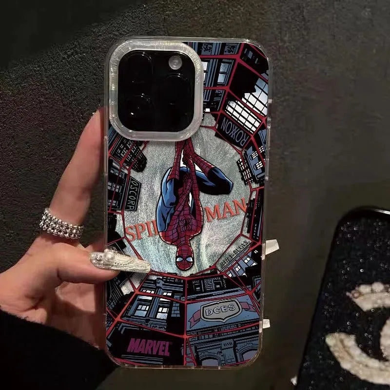 Spidermans Phone Case For iPhone Feather Texture Back Cover