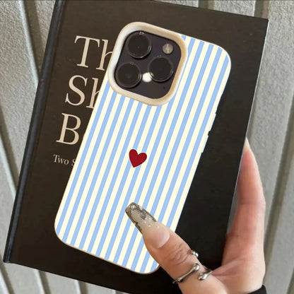 Cute Small Love Heart Pattern Fresh Phone Case For iPhone
