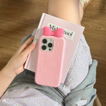 Cute 3D Bow Tie Soft Silicone Phone Case