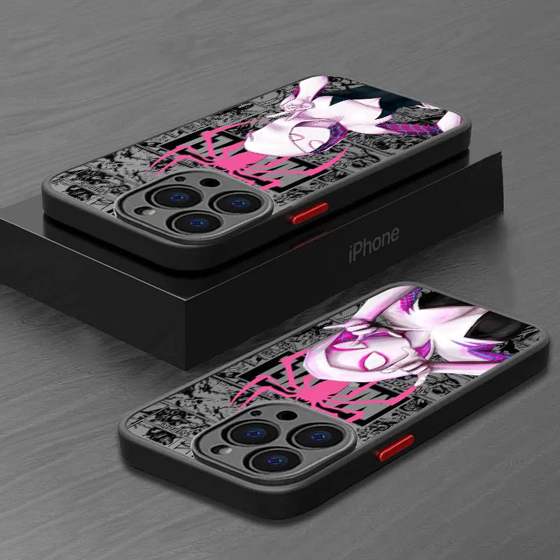 Phone Case For iPhone Shockproof Cover Marvel Spider Gwen