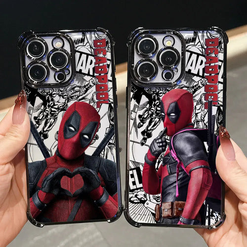 Marvel Comics Deadpool Luxury Shockproof Case For iPhone