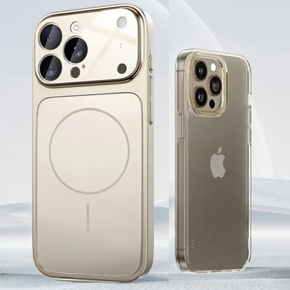 Original Glass Nano Matte Case For iPhone Magnetic For Magsafe Wireless Charging Armor Funda