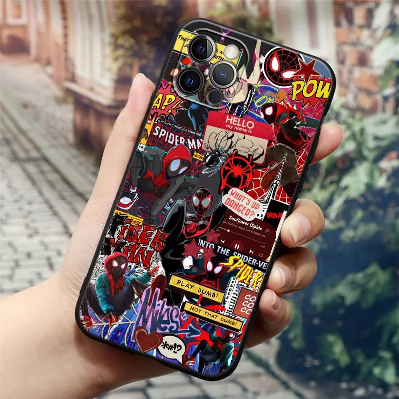 Miles Morales Spiderman Gwen Phone Case For iPhone