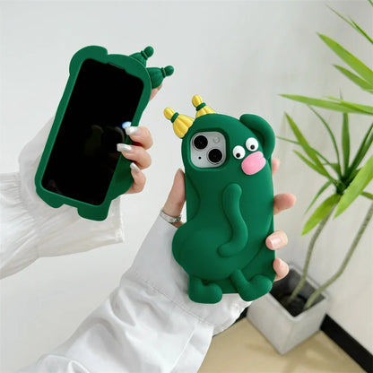 Soft Silicone Cartoon Cute Cucumber Phone Case