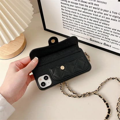 PU Leather Crossbody Lanyard Wallet With Card Holder Phone Case For iPhone Shockproof Cover
