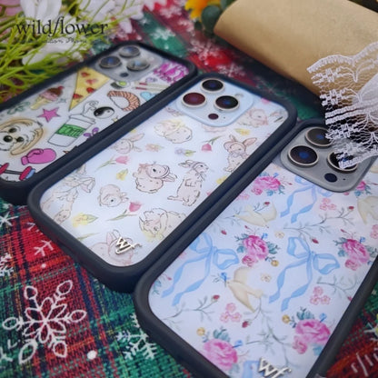 Wildflower Pigeon Rabbit Phone Case For iPhone