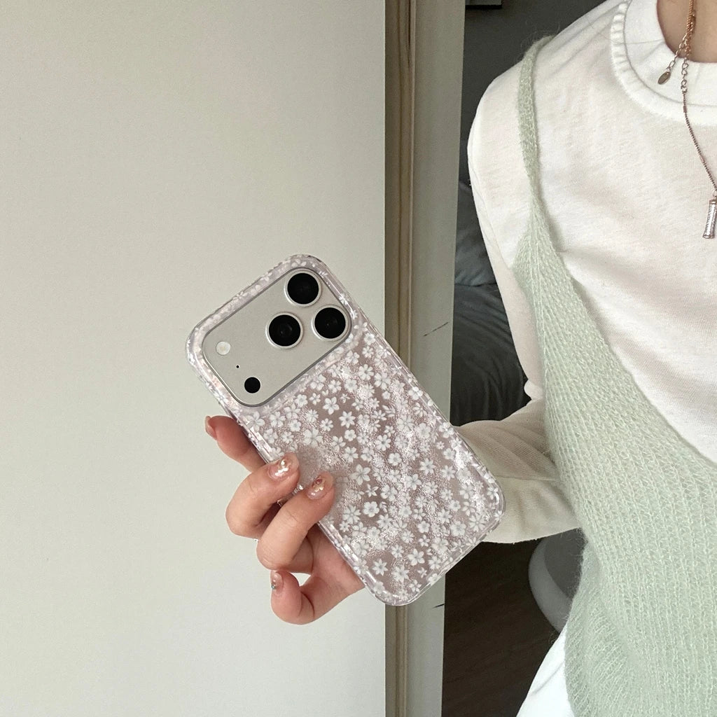 Spring Day Gentle Simple Full Screen Flowers Case For iPhone