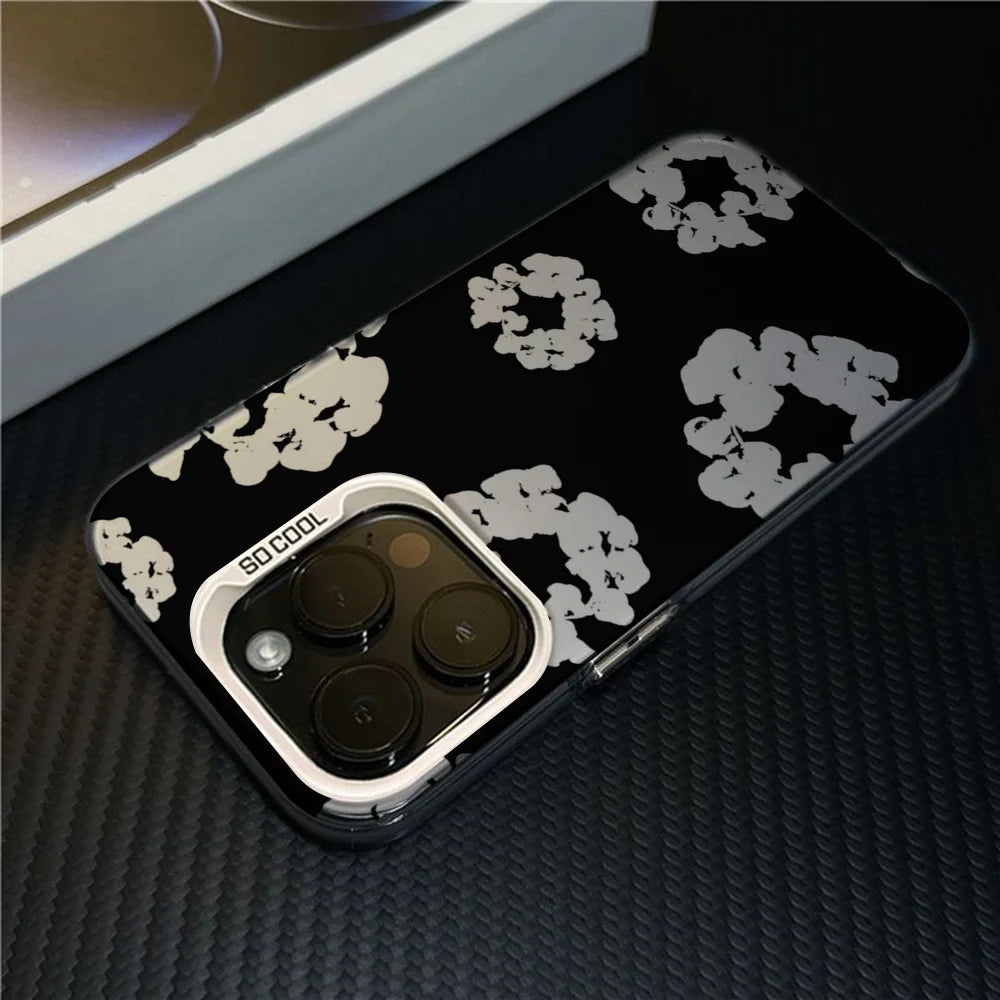 Luxury Denim Tears Phone Case For iPhone Candy Matte Shockproof Back Cover