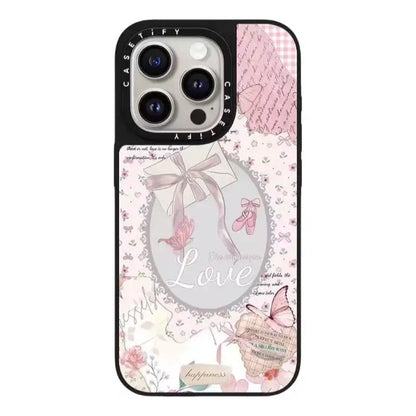 Romantic Butterfly Love Letter Mirror Phone Case