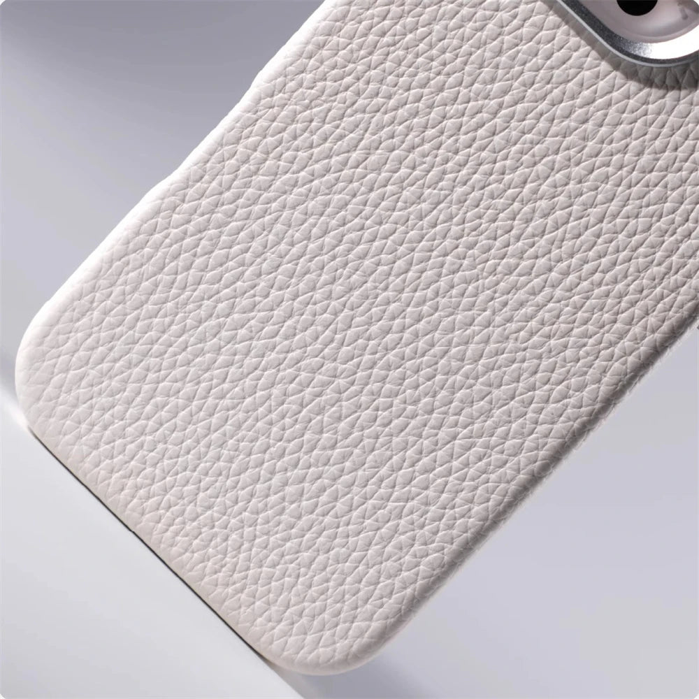 Luxury Business Lychee Texture Leather Shockproof Case For iPhone