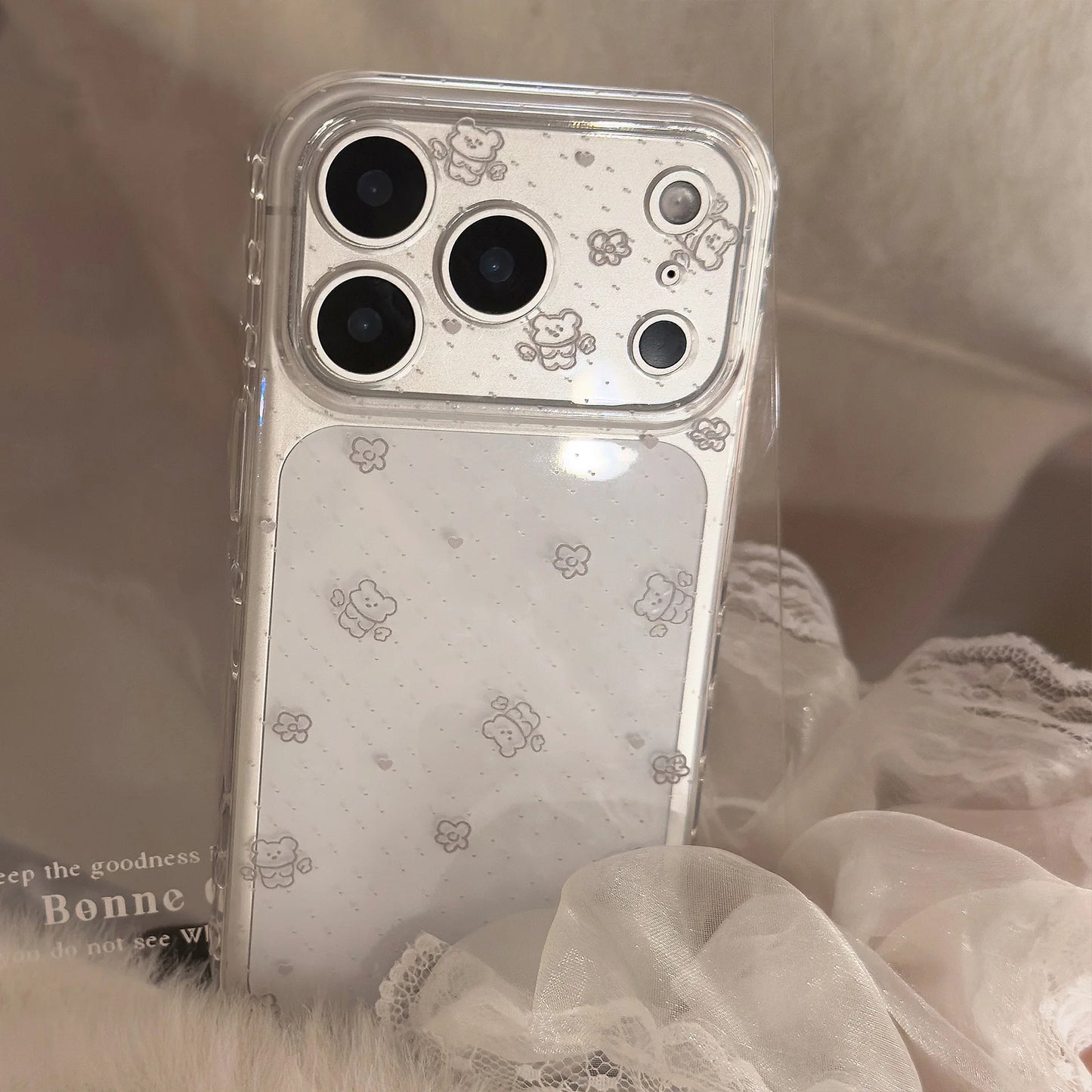 Korean Polka Dot Bear iPhone Case