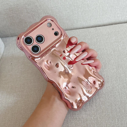 Stylish Solid Color Wave Bubble Phone Case For iPhone