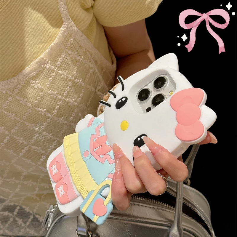 Handbag Kuromi For iPhone Silicone Soft Cover Case