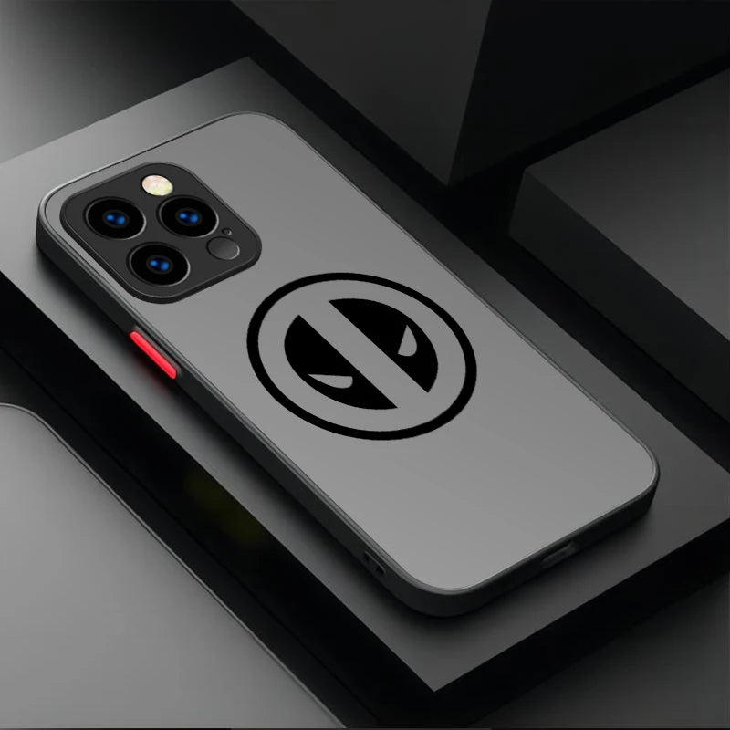 Marvel Cool Batman Spider Man Logo Matte Case For iPhone