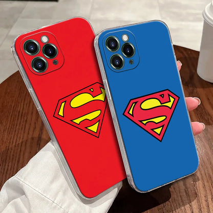 Marvel Supermans Hero Transparent Phone Case For iPhone