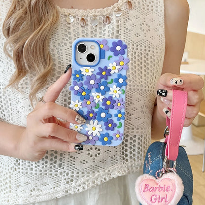 Fashion 3D Flower Soft Silicone Phone Case For iPhone