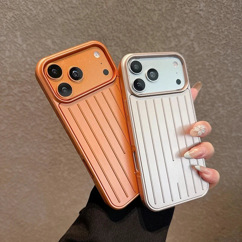 Luxury Striped Luggage Texture Phone Case For iPhone