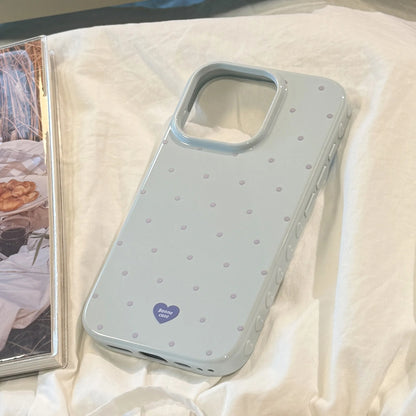 Korean Full Screen Candy Colors Polka Dot Soft Phone Case For iPhone