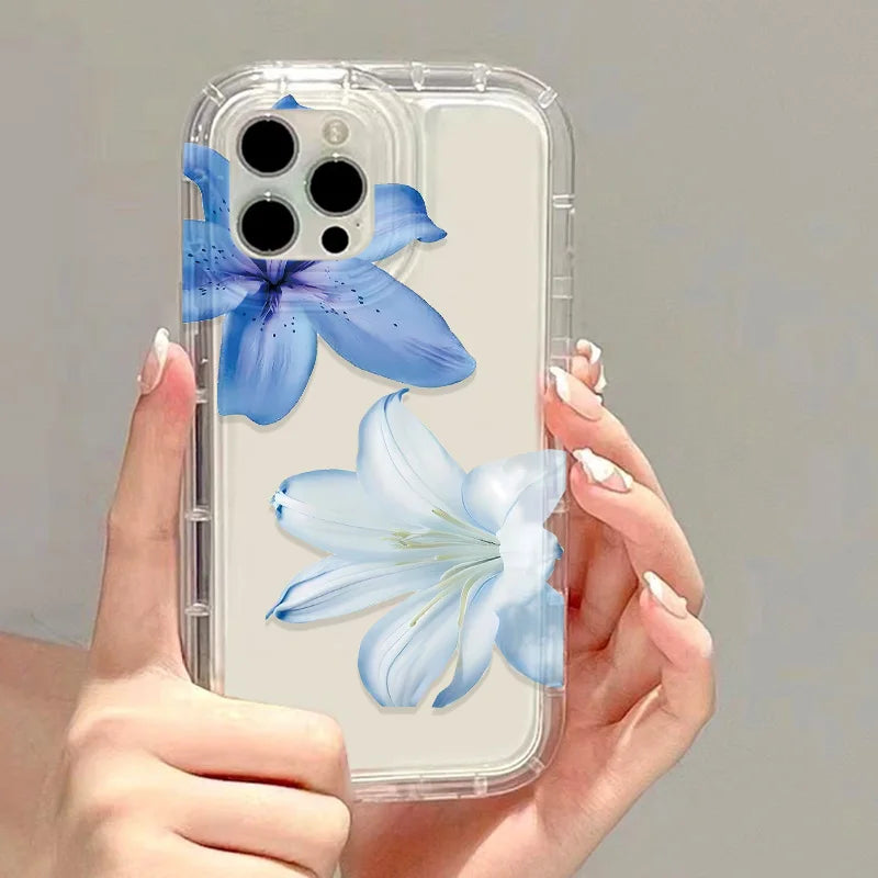 Leaves Flower Phone Case For iPhone Silicone Clear Soft Cover