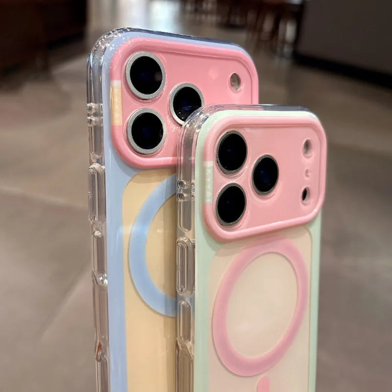 Candy Contrasting Colors For Magsafe Magnetic Phone Case For iPhone