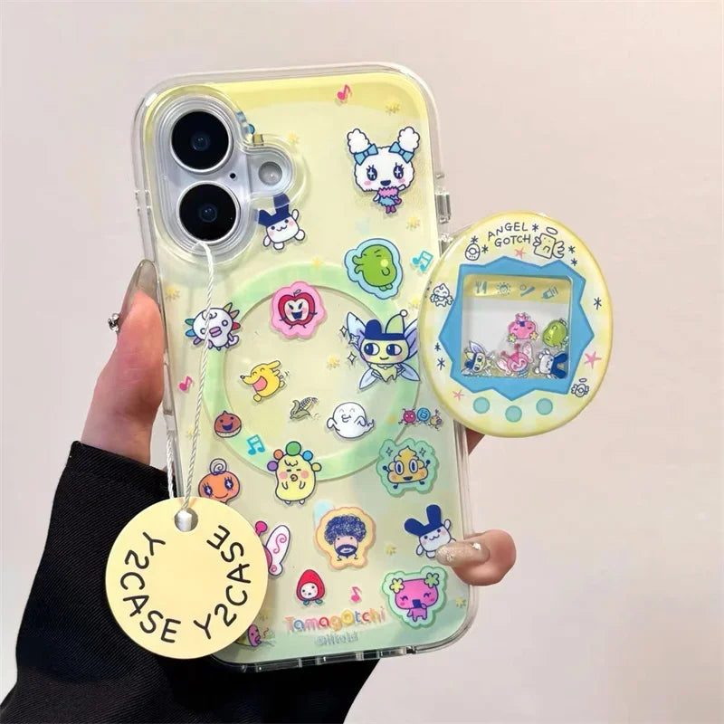 Kawaii Funny Cartoon MagSafe Magnetic Stand Phone Case