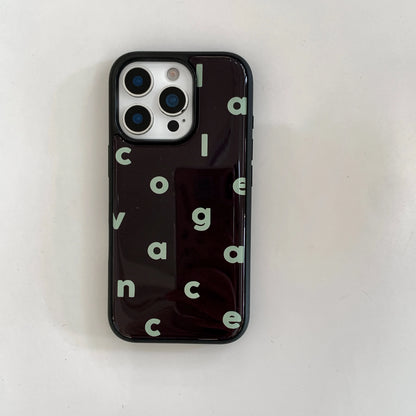 Pure Color Simplicity English Letters Shockproof Phone Case