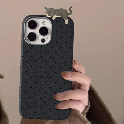 Cute Wave Point Dot 3D Doll Phone Case