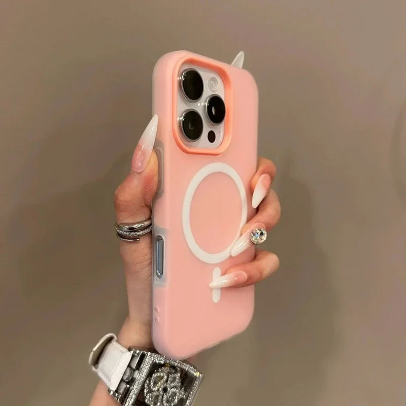 Luxury Candy Cute Lucky Bear For Magsafe Charge Matte Phone Case For iPhone