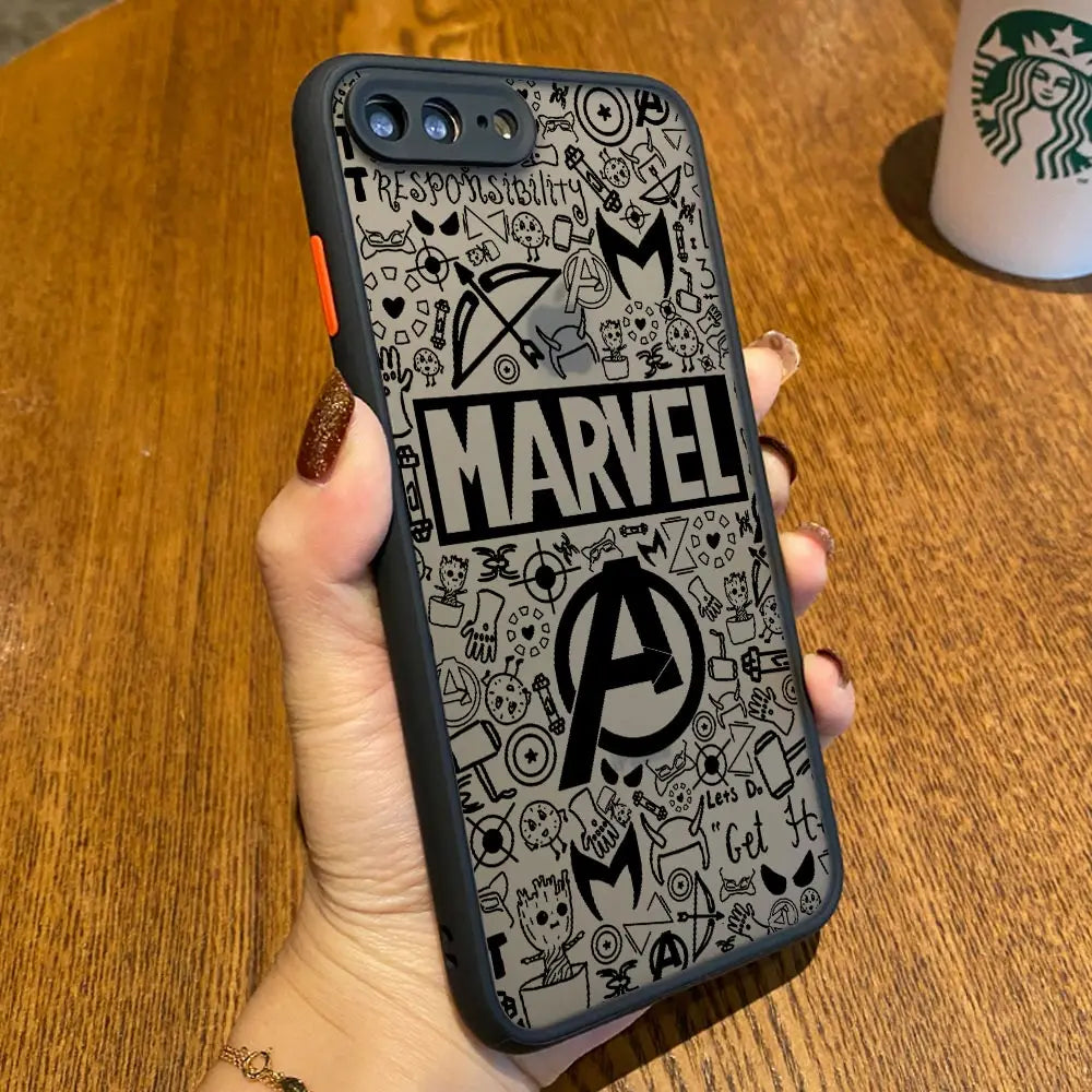 Marvel Comics The Avengers Matte Translucent Case For iPhone