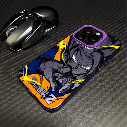 Japan Anime DBZ Cool Case For Apple iPhone Matte Lens Protect Plating Phone Cover