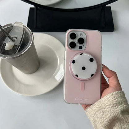 Simple Polka Dots Magnetic Holder Grip Tok Griptok Phone Case
