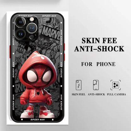Case For iPhone Funda Back Phone Cover Marvel Sipiderman Ironman