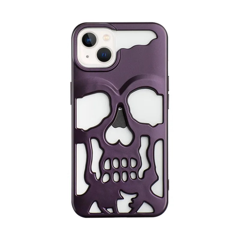Hollow Skull Heat‑Dissipation Phone Case For iPhone