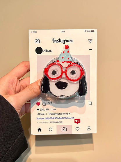 Cute Puppy Cartoon Dog Magnetic Phone Case