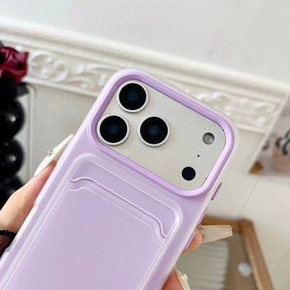 Shockproof Silicone iPhone Case with Card Slot