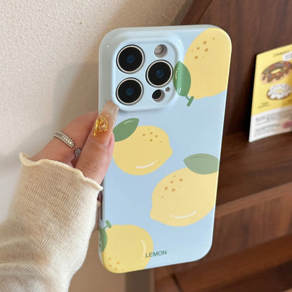 Summer Blue Refreshing Fruit Lemon Pattern Shock Proof Phone Cover Case For iPhone