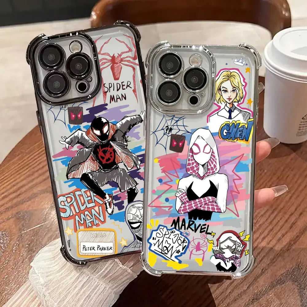 Cool Gwen Marvel Spider Man Miles Morales Phone Case For iPhone