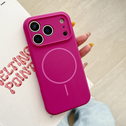 MagSafe Magnetic Silicone iPhone Case With Lens Protection