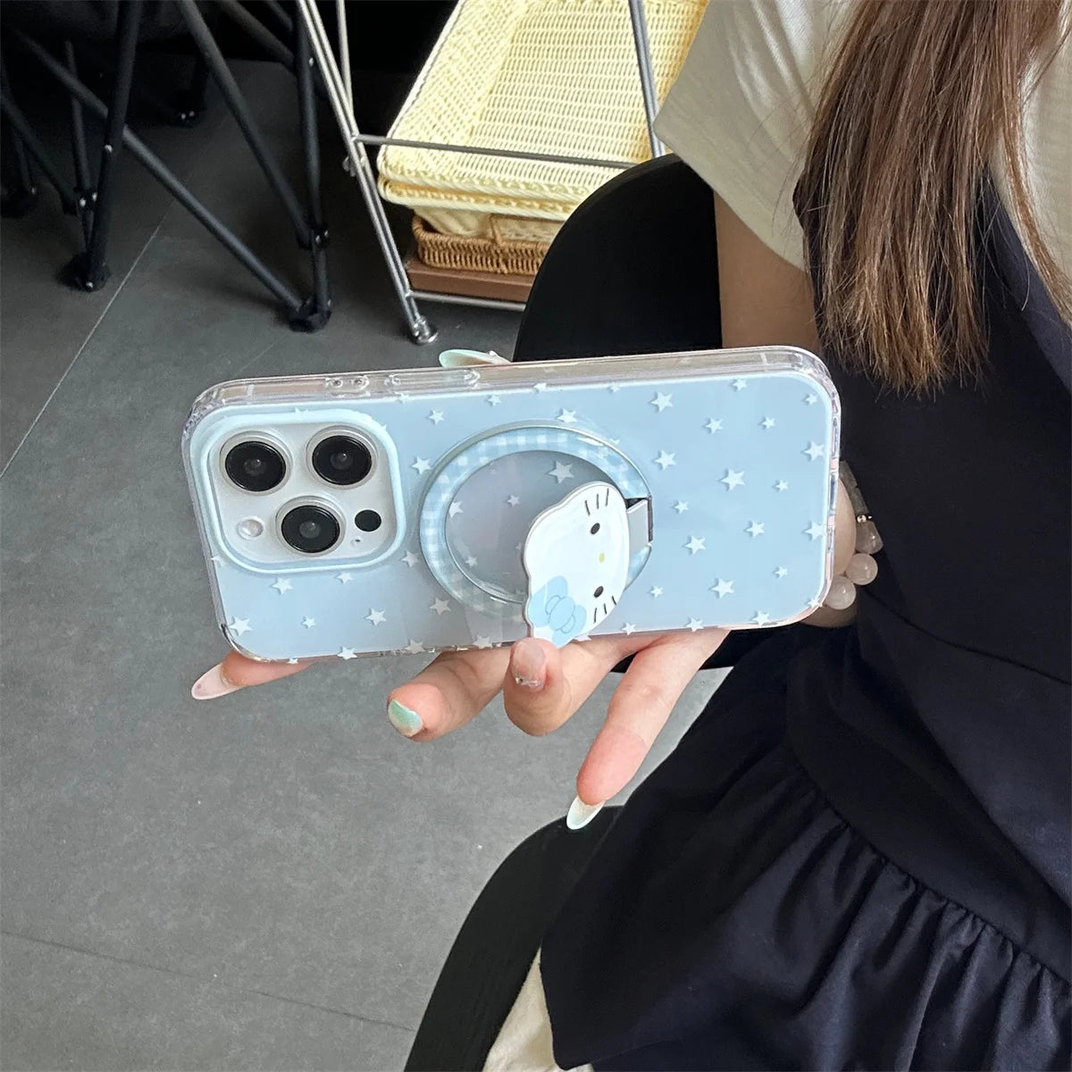 Korean Cute Star Magnetic Phone Case For iPhone