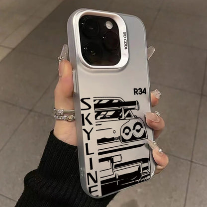 Cool Car Design Phone Case For iPhone Laser Silver Cover