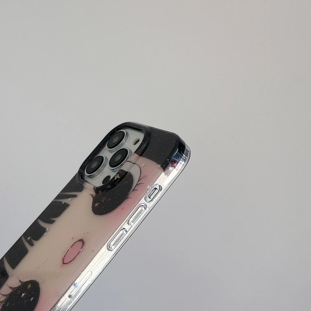 Cartoon Anime Shinning Eyes Cute Phone Case For iPhone