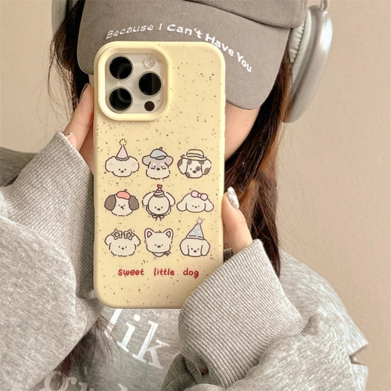 Cartoon Cute Dog Puppy Soft Silicone Protective Back Phone Case