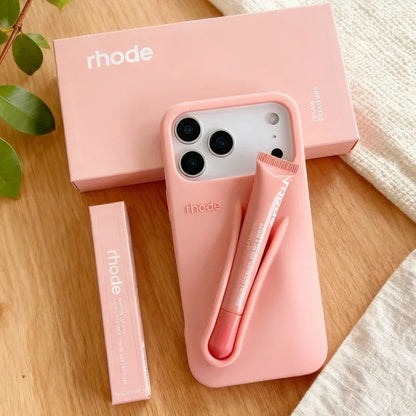 Rhode Lip Gloss Holder Silicone Phone Case For iPhone