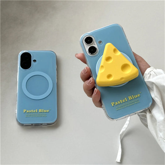 Fashion Cute Cheese Stand Magnetic Phone Case For iPhone