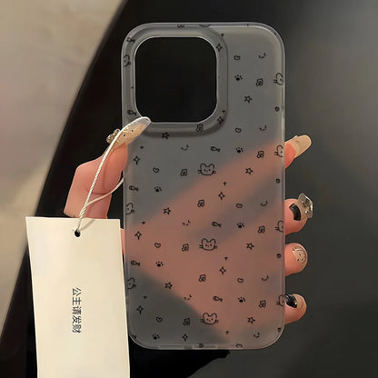 Cartoon Cute Label Dog Silicone Phone Case For iPhone