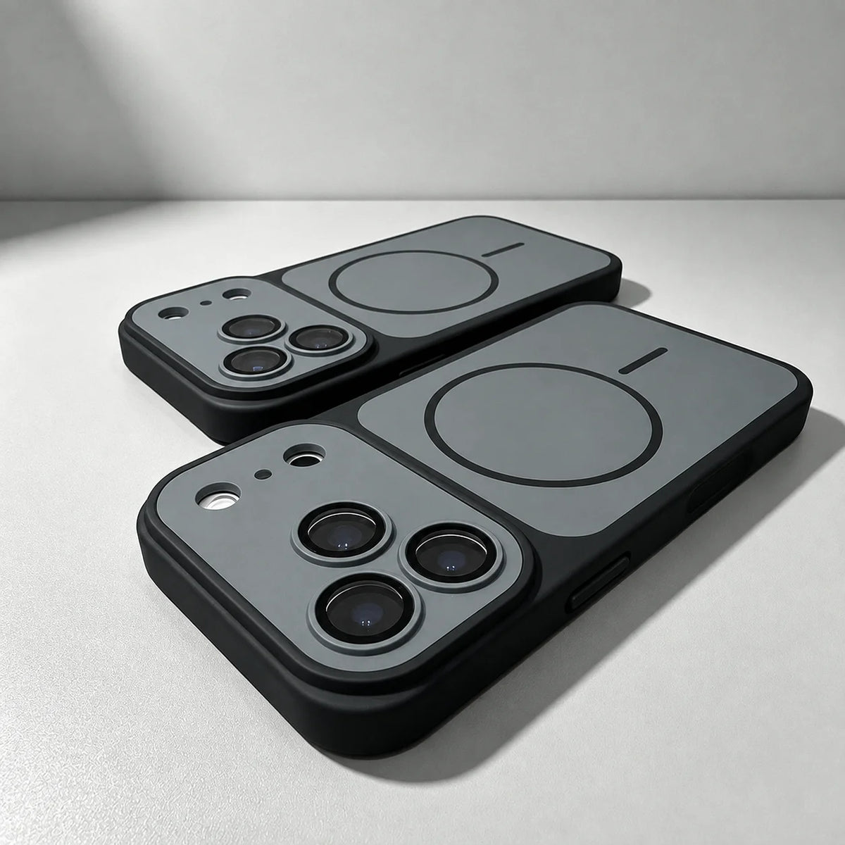 Matte Armor Magnetic Wireless Charging Phone Case For iPhone
