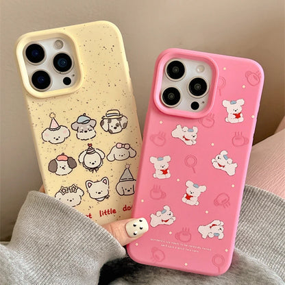 Cartoon Cute Dog Puppy Soft Silicone Protective Back Phone Case