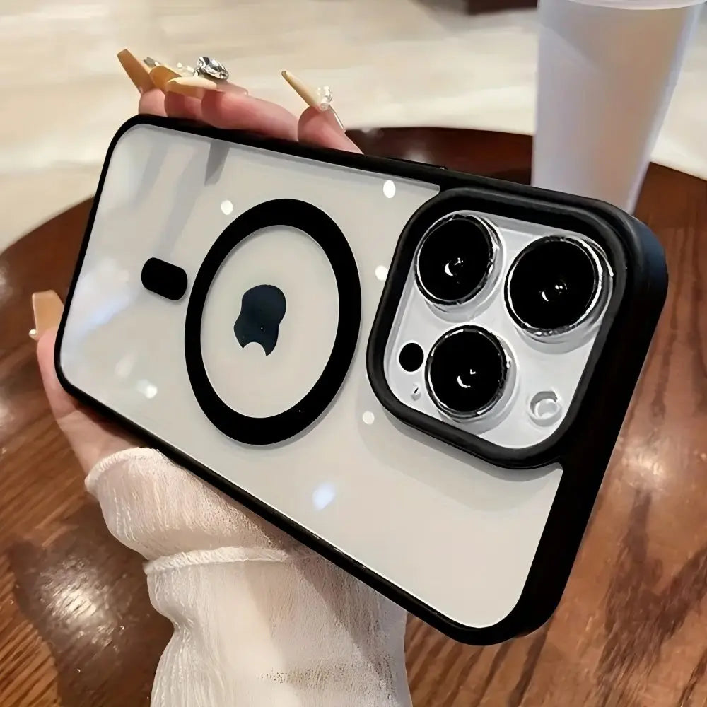 Luxury For Magsafe Magnetic Wireless Charge Case For iPhone Transparent PC Hard Back Cover