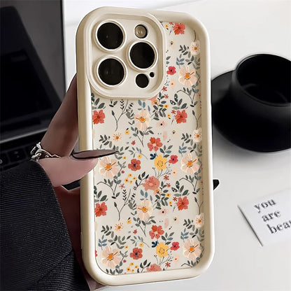 Flower Silicone Phone Case For iPhone