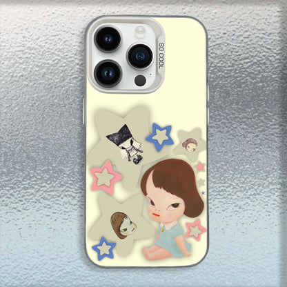 Cute Yoshitomo Nara Phone Case For iPhone – Matte Shockproof Cover